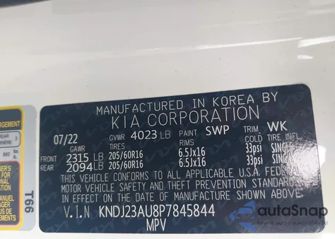 2023 Kia Soul Lx from USA, damaged, VIN KNDJ23AU8P7845844